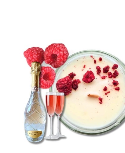 Świeca sojowa z drewnianym knotem Prosecco z malinami Sis candles_4.jpg