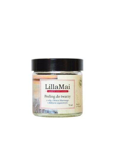 Peeling do twarzy z solą z Morza Martwego i olejkiem arganowym LillaMai w laguni.jpg