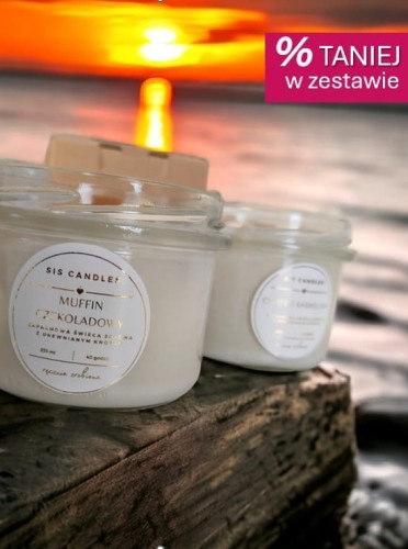 Naturalnie ręczne wykonane świece sojowe SIS Candles, Zestaw Słodycz wieczoru .jpg