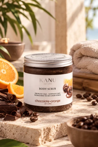 Kanu Nature | Peeling solny do ciała czekolada z pomarańczą i kawą 350 g