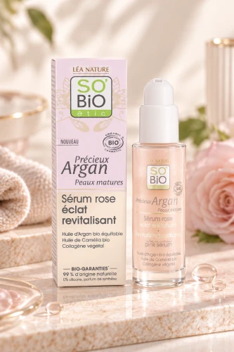 SO BiO étic Precieux Argan Perłowe różowe serum  do skóry dojrzałej 30 ml laguni.pl.png