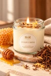 Tytoń i Miód Świeca sojowa z drewnianym knotem 175g Sis Candles