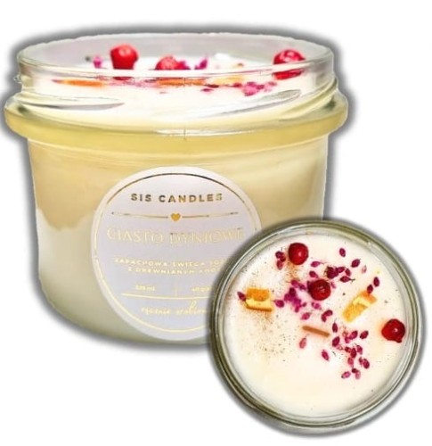 Świeca sojowa Ciasto Dyniowe z drewnianym knotem 235 ml Sis.jpg