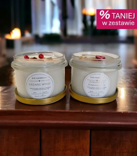Naturalne ręcznie wytwarzane świece sojowe SIS Candles, Zestaw Rozgrzewająca podróż.jpg